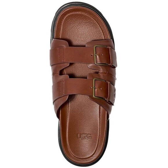 UGG Capitola Buckle Slides Men's Size US 10 / EU 43 Sandal, Brown NEW - Picture 2 of 8
